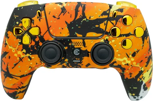 Vista 10 de Custom Wireless Controller Compatible with PS5 - Multiple Designs Available (Abstract Fusion)