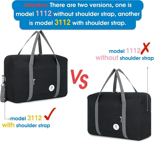 Vista 4 de Para Spirit Airlines Bolsa de Artículos Personales 18x14x8 Bolsa de Viaje Plegable Bolsa de Mano Deportiva Bolsa de Fin de Semana para Noche