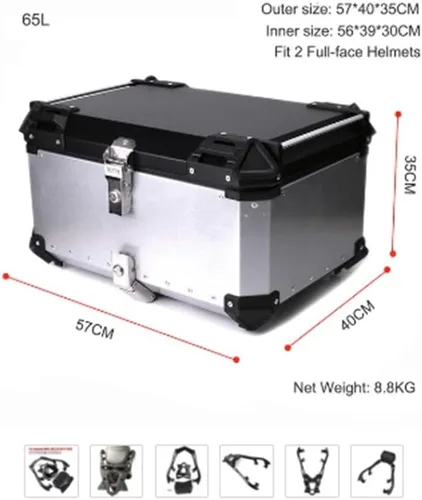 Vista 2 de Luggage Carrier for Xmax 300 250 2017-2020 Xmax300 Rear Tail Luggage Rack Trunk Holder Shelf Box Case Bracket Tailstock Backrest Pad