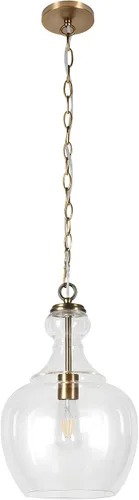 Vista 13 de Henn&Hart Lámpara colgante de 11 pulgadas con cable ajustable de 6 pies Negro