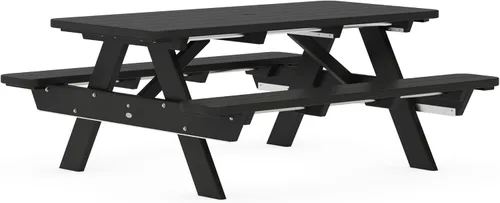 Vista 6 de Polywood Park - Mesa de picnic, Negro