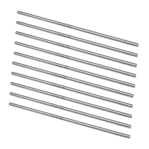 Vista 7 de uxcell 10 Uds Ronda Acero Rod 0.1 in HSS Torno Bar Stock 7.874 in Eje Largo