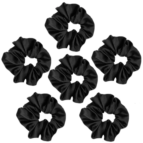 Vista 4 de 6 coleteros de seda, ligas suaves para el cabello, bandas para el cabello de moda, cuerdas de lazo, soportes elásticos para cola de caballo, 4.3