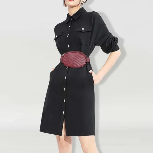Vista 2 de Geestock - Riñonera para mujer, hecha de piel sintética e impermeable, para fiestas, viaje y senderismo