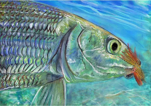 Vista 5 de Redfish and Bonefish Prints Set of Two Hand Signed Fishing Artworks by Jack Tarpon Fishing Gift for Him or Her Saltwater Nature Fisherman Decor