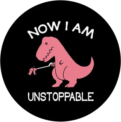 Vista 3 de Now I'm Unstoppable - Funny TRex T-Rex PopSockets intercambiables PopGrip