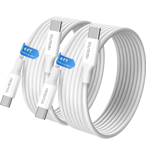 Vista 31 de Cable de carga rápida de nailon trenzado USB A a USB C de 3 pies, compatible con iPhone 17/17 Pro/16e/16 Plus/15 Pro/15, Samsung Galaxy