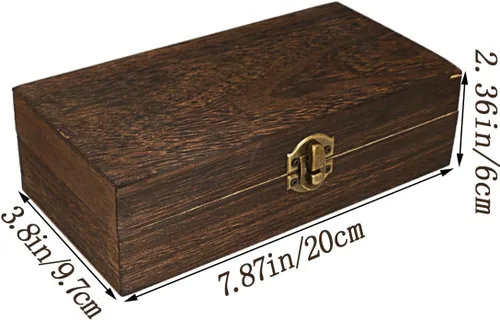 Vista 3 de Caja de joyería de madera hecha a mano - Organizador de viaje elegante para mujeres y hombres, ideas únicas de regalo para anillos, aretes, collares
