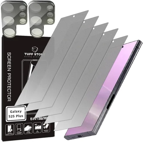 Vista 10 de [5+2] 5 protectores de pantalla de película de TPU antirreflejos (mate) + 2 protectores de lente compatibles con Samsung Galaxy S24 Ultra 5G 2024