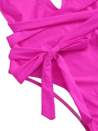 Vista 5 de Lilosy - Traje de baño sexy de una pieza, con tirantes cruzados y tanga de corte alto estilo brasileño