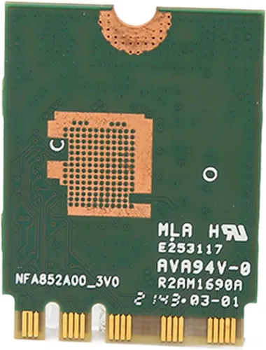 Vista 6 de Acogedor RTL8852BE Tarjeta de red M.2, adaptador NIC de 1800 Mbps, mini tarjeta PCIE WiFi compatible con Bluetooth 5.2, banda 2.4G 5G