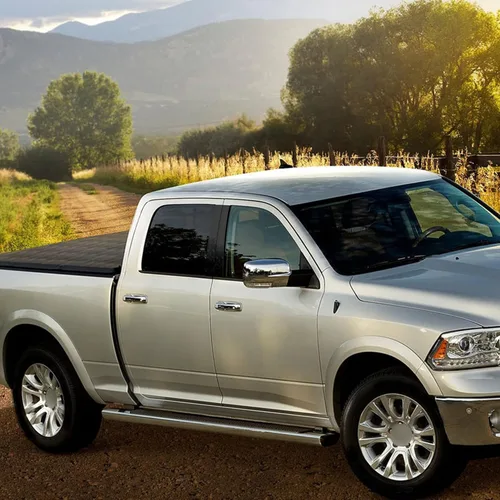 Vista 5 de TOMALL Calcomanías de vinilo para poste de ventana de automóvil compatibles con Dodge Ram 1500 2500 3500 2009-2018, calcomanías de columna de Negro