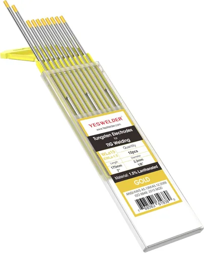 Vista 24 de YESWELDER Electrodo de tungsteno TIG Weld 1/8"x 7" 10-pk, no radiactivo comparable a E3 púrpura