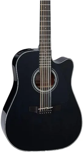 Vista 4 de Takamine G Series GD30CE-12 Dreadnought – Guitarra acústica-eléctrica, color negro