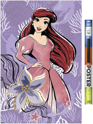 Vista 18 de Disney Ultimate Princess Celebration - Póster de pared de Ariel, 22.4 pulgadas de largo x 14.7 pulgadas, versión enmarcada en madera de granero