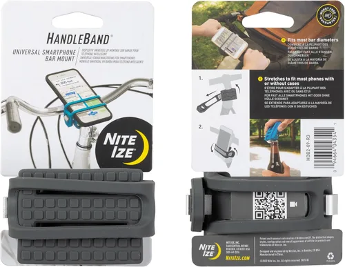 Vista 10 de Nite Ize HandleBand - Soporte universal para manillar de bicicleta, color carbón
