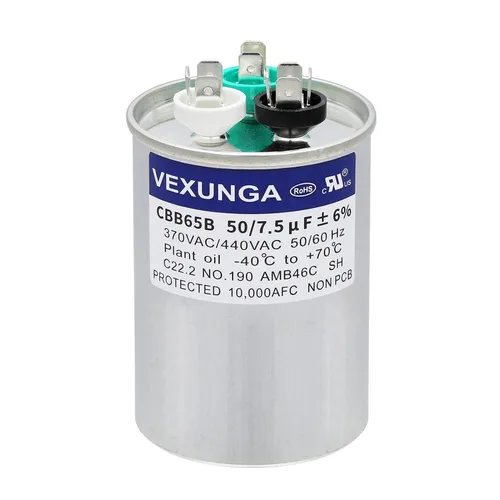 Vista 26 de VEXUNGA Capacitor Dual de Arranque Redondo A/C de 50/5 uF 50+5 MFD 370VAC o 440VAC CBB65 CBB65B Capacitores de Aire Acondicionado para Motor