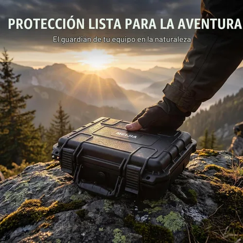 Vista 7 de MEIJIA Funda rígida impermeable para cámara para todo tipo de clima, estuche rígido, con espuma de ajuste personalizado incluida, negro elegante