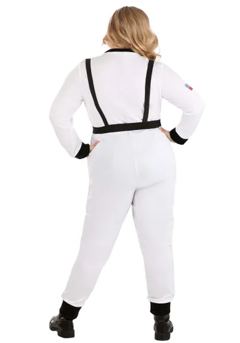 Vista 2 de Disfraz de Astronauta Blanco para Mujer Talla Plus Multicolor