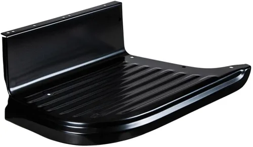 Vista 2 de United Pacific 170551 - Escalón de noche, lado del conductor, acero, estilo acanalado, pintado en negro, para Chevy y GMC 1955-1959 Camión de cama