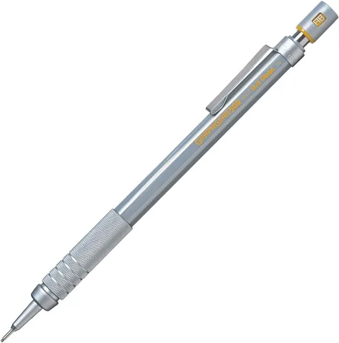 Vista 8 de Pentel Packaged Graph Gear 1000 - Lápiz de dibujo automático, 0.035 in, detalles amarillos (XPG1019)