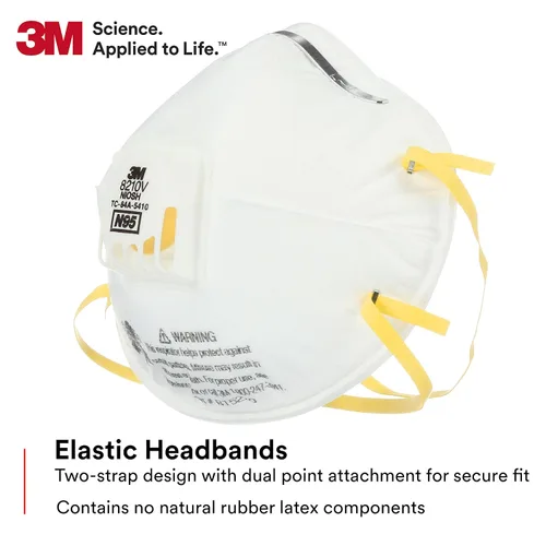 Vista 9 de Mascarilla para partículas, protección respiratoria N95, 80