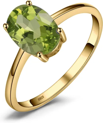Vista 15 de JewelryPalace Anillos de compromiso solitarios de plata de ley 925 chapados en oro de 14 quilates con piedra natal de topacio azul citrino y piedras