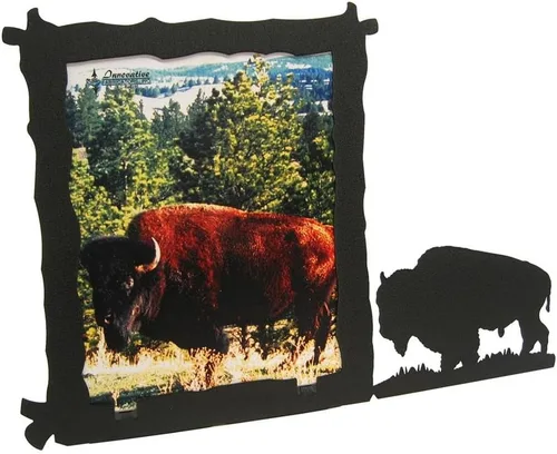 Vista 4 de Innovative Fabricators, Inc. Marco de fotos Wildlife, fabricado en Estados Unidos, osos y pinos, paisaje de 3.5 x 5 pulgadas