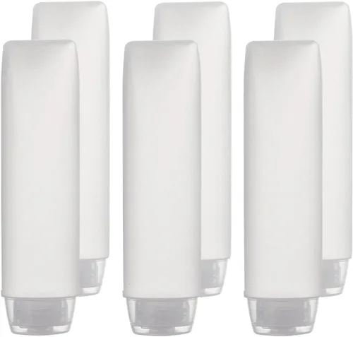 Vista 6 de OTO Paquete de 6 botellas de plástico de tamaño de viaje para líquidos, 1.0 fl oz/1 onza líquida, aprobados por la TSA para maquillaje, artículos