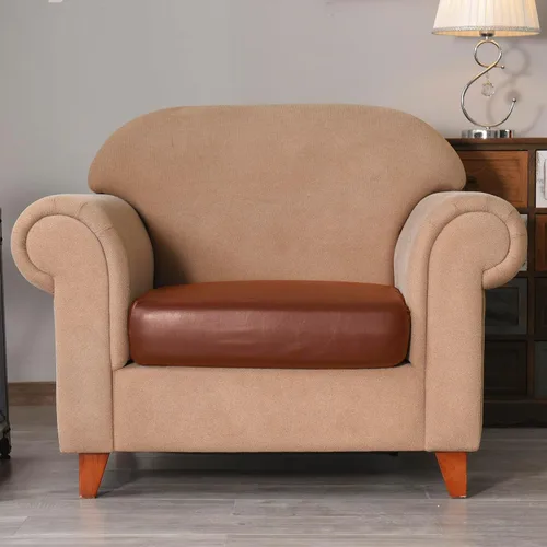 Vista 3 de vctops Fundas de cojín 100% impermeables de piel sintética para sofá, cojín elástico de lujo, protector de muebles, funda de asiento lavable, funda