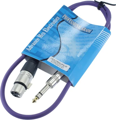 Vista 14 de Cable de conexión de audio profesional XLR hembra TRS de 1/4 pulgadas a 3 pines equilibrado y blindado (3 pies de largo, verde)