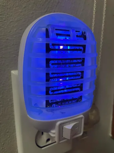 Vista 5 de Exterminador de insectos para interiores, mini trampa cazamoscas para interiores, exterminador electrónico de mosquitos y moscas de la fruta