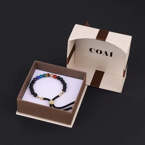 Vista 7 de COAI - Pulsera para mujer con piedras semipreciosas, 7 chakras