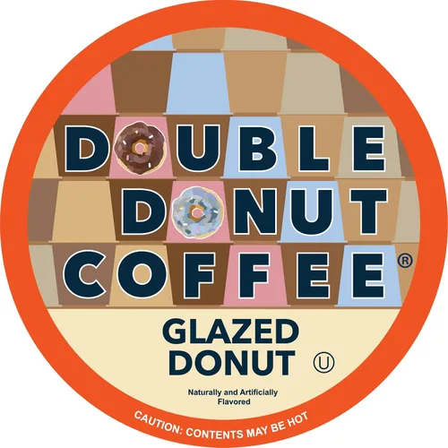 Vista 54 de Double Donut Coffee Cápsulas de Café Half Caff, Cápsulas de Café de Media Cafeína de Porción Individual para Cafeteras Keurig K Cup, Tostado Medio