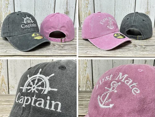 Vista 4 de Sombreros de señor y señora, sombreros de capitán y primer oficial, sombreros de esposo y esposa, sombreros para abuelos y abuelas