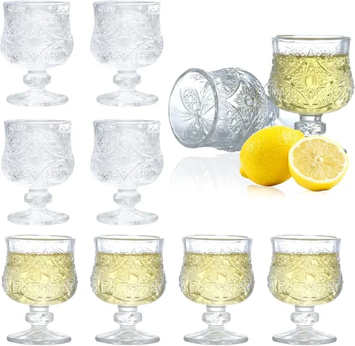 Vista 11 de Cordial Glasses, 1.7oz/1.7 fl oz, juego de 16 vasos de chupito, vasos de chupito con tallo/tequila/vasos de jerez