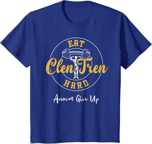 Vista 54 de Culturismo: Comer Clen Tren Hard Anavar Give Up - Camiseta de gimnasio, Negro