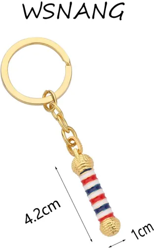Vista 2 de WSNANG Letrero de peluquería con llavero/collar para peluquero con luz de giro, colgante de joyería, estilista de regalo
