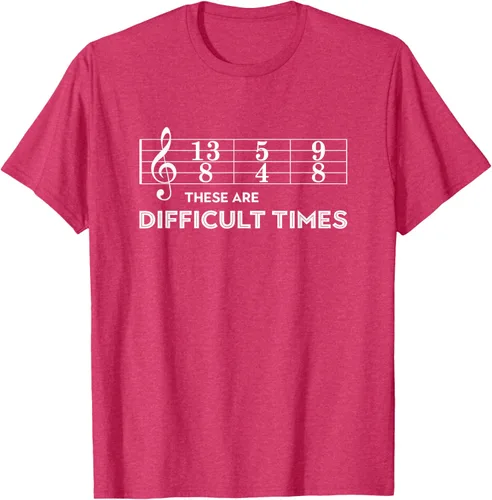 Vista 24 de Musician - Camiseta con texto en inglés "These are Difficult Times", talla S
