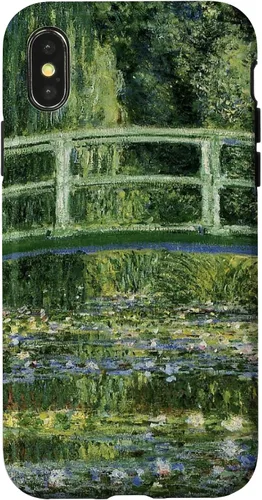 Vista 5 de Monets - Carcasa para iPhone 17 con diseño de lirios de agua y puente japonés