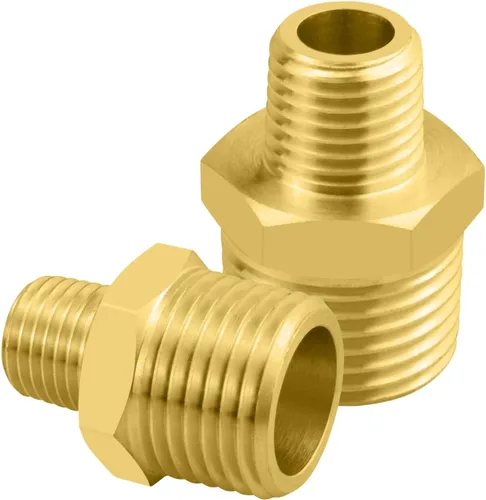 Vista 11 de SDTC Tech Paquete de 2 conectores de rosca macho NPT de 1/2 pulgada a rosca macho NPT de 1/2 pulgada, adaptador reductor de rosca macho NPT de 1/2
