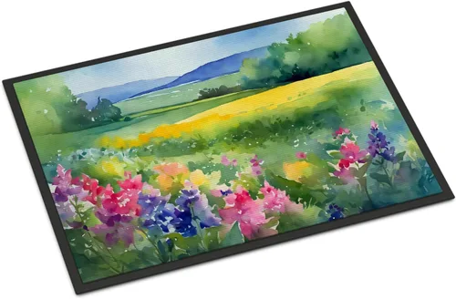 Vista 95 de Caroline's Treasures DAC1621MAT - Felpudo con diseño de camelia en acuarela de 18 x 27 pulgadas, tapete para puerta delantera, para interiores