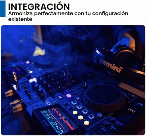 Vista 4 de Gemini Sound MDJ-500 - Reproductor de medios profesional para DJ, diseño compacto con rendimiento completo de funciones, compatible con Virtual DJ