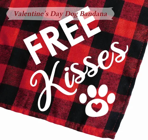 Vista 3 de STMK Bandana para perro para el día de San Valentín, diadema de corazón para el día de San Valentín, bandanas disfraces para perros pequeños