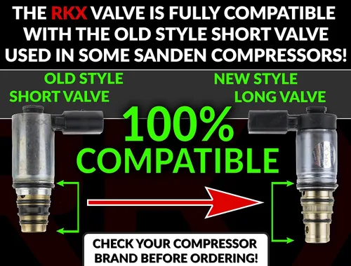Vista 2 de RKX AC válvula solenoide para control de compresión para compresores VOLKSWAGEN SANDEN PXE16 PXE14 MK5 MK6 B8 TDI VW