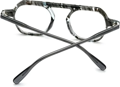 Vista 6 de HEPIDEM Gafas de acetato para hombre, marco de gafas ópticas de miopía retro vintage