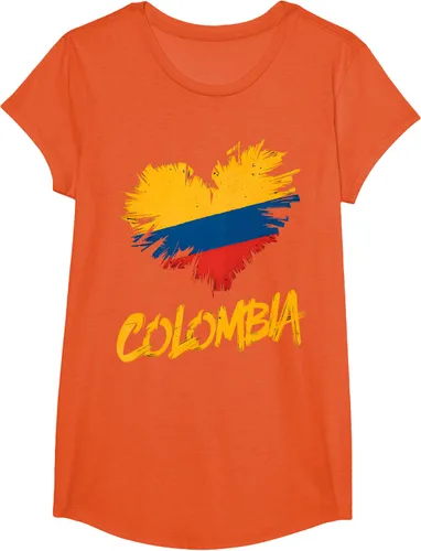 Vista 31 de Camiseta con la bandera del corazón de Colombia