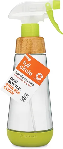 Vista 12 de Full Circle Botella de spray de vidrio lista para recargar, bambú, silicona, gris