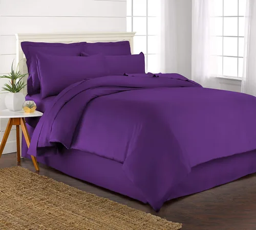 Vista 10 de Juego de funda de edredón de 3 piezas con 2 fundas de almohada, 800 hilos, 100% algodón, extra larga, para cama de tamaño individual/individual XL