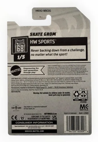 Vista 2 de Hot Wheels Skate Grom, HW Sports 1/5 [Blanco/Verde/Rosa] 42/250